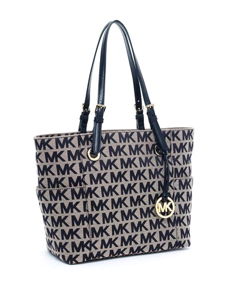 black tote michael kors bag|michael kors black canvas tote.